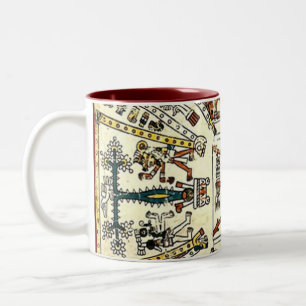 Caneca De Café Em Dois Tons Xiuhtecuhtli Aztec Morte Deus