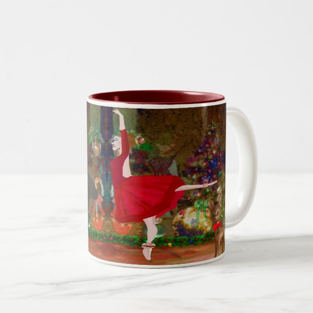 Caneca De Café Em Dois Tons Xmas Concert Lee Marie é Design criativo (Frente Esquerda)