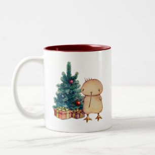 Caneca De Café Em Dois Tons Xmas Kwii, o beija-flor