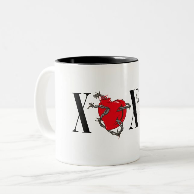 CANECA DE CAFÉ EM DOIS TONS XOXO (Frente Esquerda)