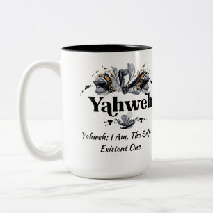 Caneca De Café Em Dois Tons Yahweh Nomes de Deus Café Cristão Devocional