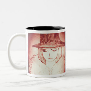 Caneca De Café Em Dois Tons Yaie garota como animação de manga de menino