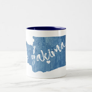 Caneca De Café Em Dois Tons Yakima Washington Wood Grain
