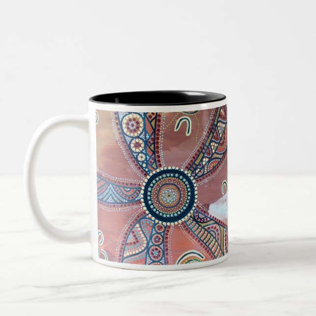 Caneca De Café Em Dois Tons YARAAY (Sol) Como o Sol foi feito Mug (Esquerda)