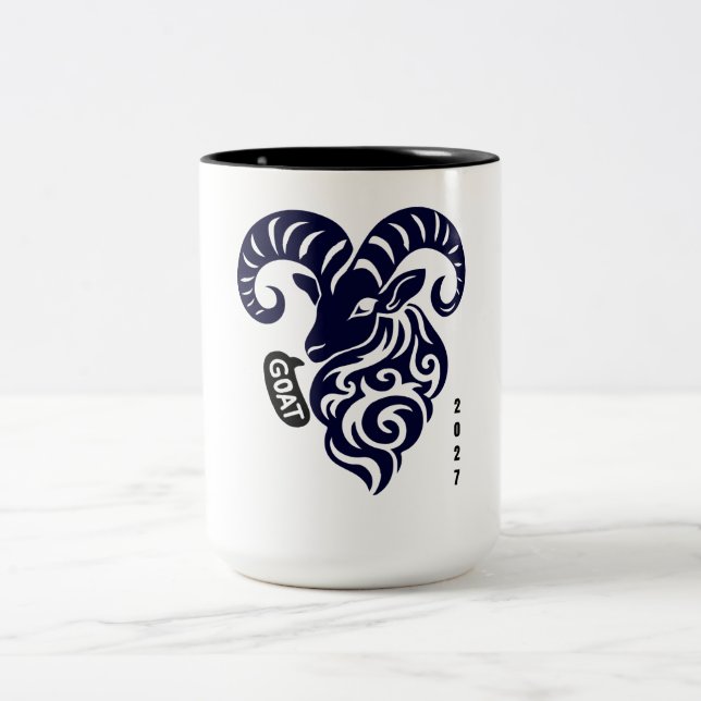 Caneca De Café Em Dois Tons Year of the Goat 2027 (Centro)