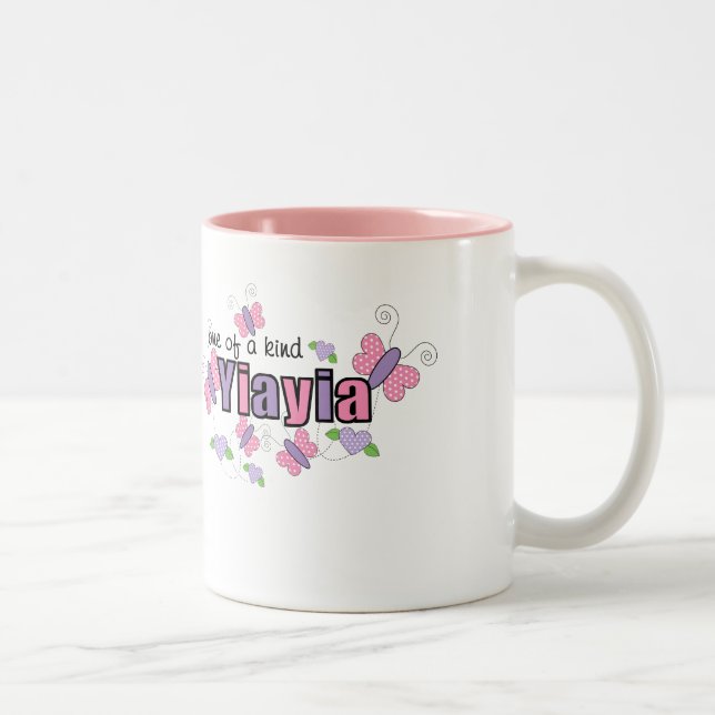 Caneca De Café Em Dois Tons YiaYia Única (Direita)