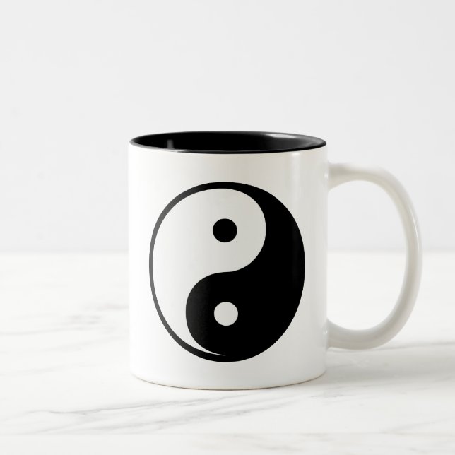 Caneca De Café Em Dois Tons Yin Yang (Direita)