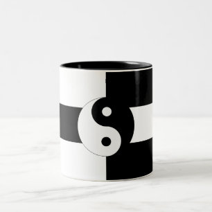 Caneca De Café Em Dois Tons Yin Yang