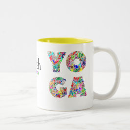 Caneca De Café Em Dois Tons Yoga Gift Mug bonito com Nome Personalizado Taça d