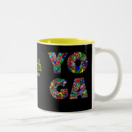 Caneca De Café Em Dois Tons Yoga Gift Mug bonito com Nome Personalizado Taça d