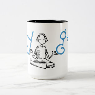 Caneca De Café Em Dois Tons Yoga Mug