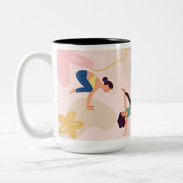Caneca De Café Em Dois Tons Yoga Tea Mug (Esquerda)