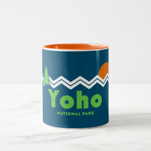 Caneca De Café Em Dois Tons Yoho National Park Retro