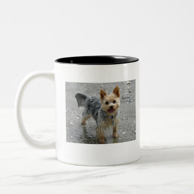Caneca De Café Em Dois Tons Yorkie (Esquerda)