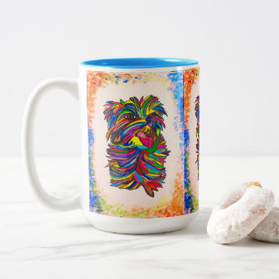 Caneca De Café Em Dois Tons Yorkie BG Love Mug