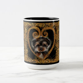 Caneca De Café Em Dois Tons Yorkie Poo