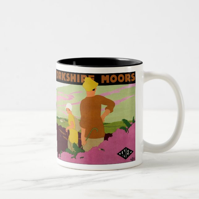 Caneca De Café Em Dois Tons Yorkshire amarra (Direita)