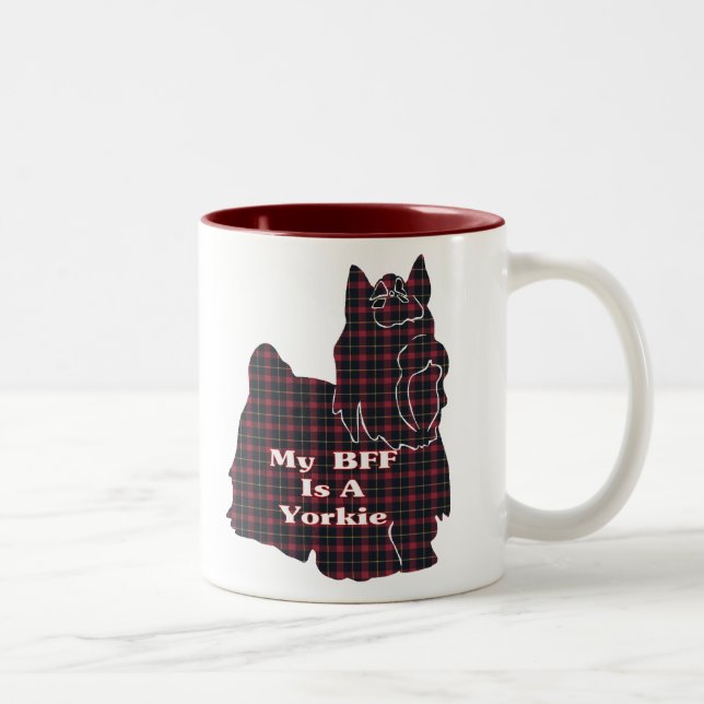 Caneca De Café Em Dois Tons Yorkshire Terrier BFF Gifts (Direita)
