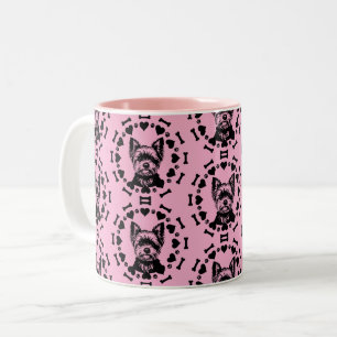 Caneca De Café Em Dois Tons Yorkshire Terrier Dog Owner