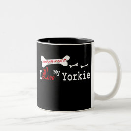 Caneca De Café Em Dois Tons Yorkshire Terrier (I Love)