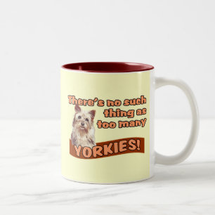 CANECA DE CAFÉ EM DOIS TONS YORKSHIRES TERRIER