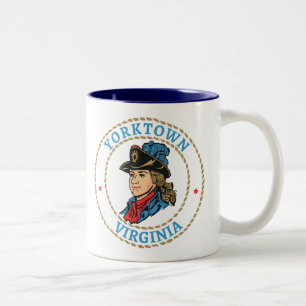 Caneca De Café Em Dois Tons Yorktown Virginia Colonial