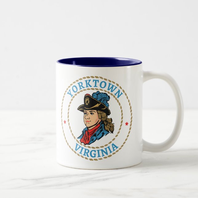 Caneca De Café Em Dois Tons Yorktown Virginia Colonial (Direita)