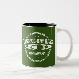Caneca De Café Em Dois Tons Youghiogheny River, Pensilvânia