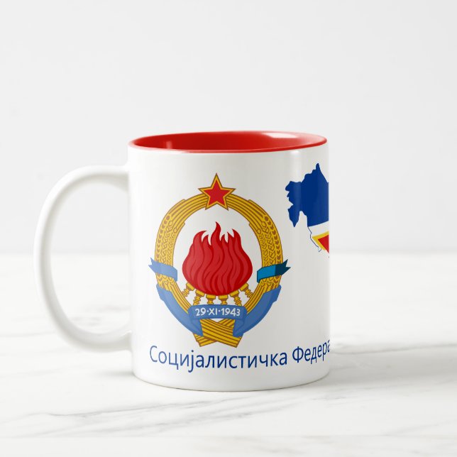 Caneca De Café Em Dois Tons Yugoslavia Mug / Tasse (Esquerda)