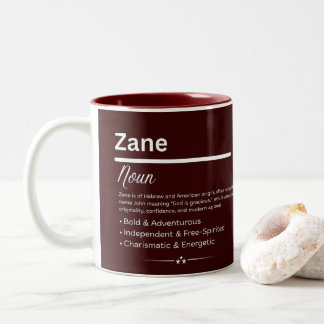 Caneca De Café Em Dois Tons Zane Personalized Name