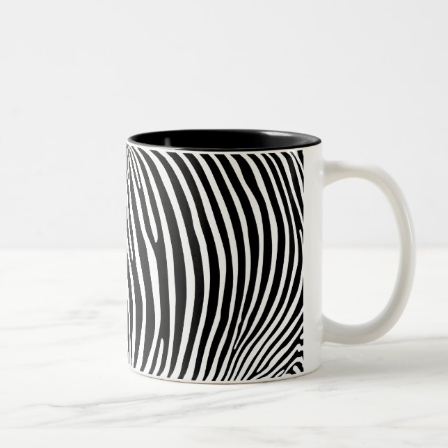Caneca De Café Em Dois Tons Zebra Animalprint (Direita)