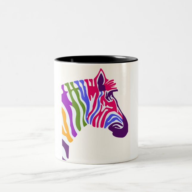 Caneca De Café Em Dois Tons Zebra Coffee Mug (Centro)