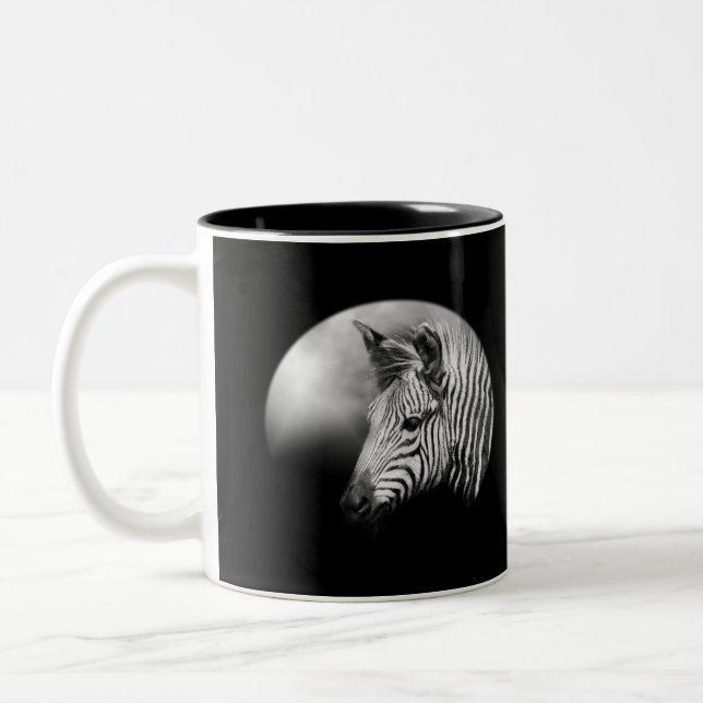 Caneca De Café Em Dois Tons Zebra Foal (Esquerda)