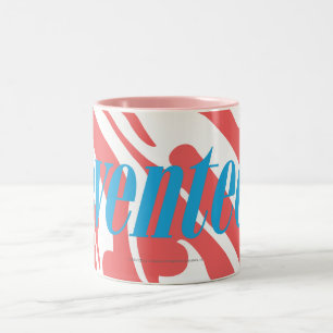Caneca De Café Em Dois Tons Zebra LtPink