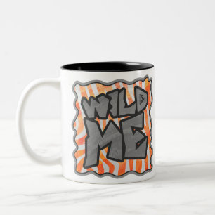 Caneca De Café Em Dois Tons Zebra Orange e White Wild Me