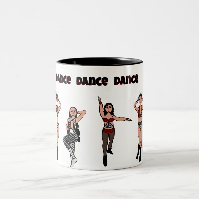 Caneca De Café Em Dois Tons Zebra Vermelha #2 Mug (Centro)