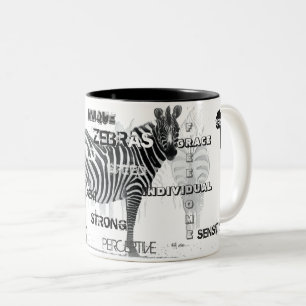 Caneca De Café Em Dois Tons Zebras originais
