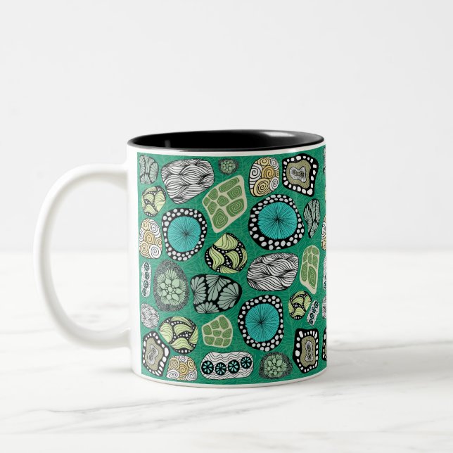 Caneca De Café Em Dois Tons Zen Abstract Design Mug (Esquerda)