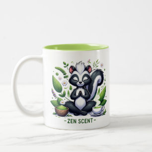 Caneca De Café Em Dois Tons Zen Scent Meditation Skunk