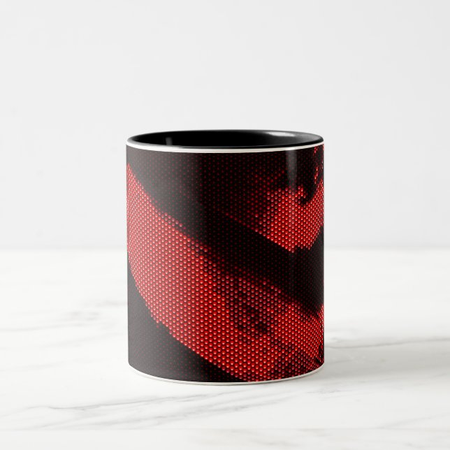 Caneca De Café Em Dois Tons Zepelim do diodo luminescente (Centro)