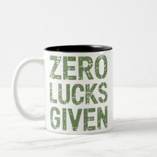 Caneca De Café Em Dois Tons Zero Sorte Dado Dia de São Patrício Hilário