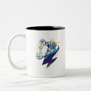 Caneca De Café Em Dois Tons Zeus Deus - Design de Desenho Animado