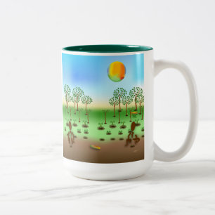 Caneca De Café Em Dois Tons Zinglees ~ Árvores