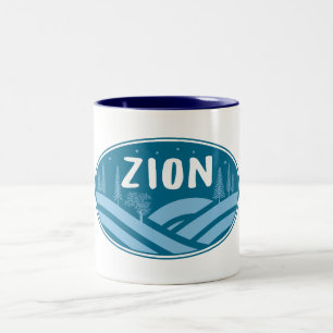 Caneca De Café Em Dois Tons Zion National Park Utah ao ar livre