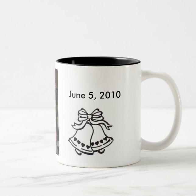 Caneca De Café Em Dois Tons zme e Danny, casamento-sino-com… - Personalizado (Direita)