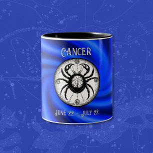 Caneca De Café Em Dois Tons Zodiac Cancer