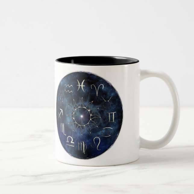 Caneca De Café Em Dois Tons Zodíaco (Direita)