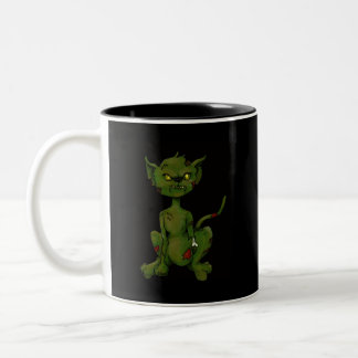 Caneca De Café Em Dois Tons zombi-gatinho