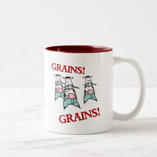 Caneca De Café Em Dois Tons Zombis da vaca (Direita)