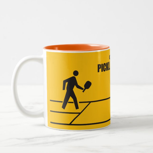 Caneca De Café Em Dois Tons Zona de Pickleball (Esquerda)